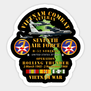 Seventh Air Force - Operation Rolling Thunder w VN SVC Sticker